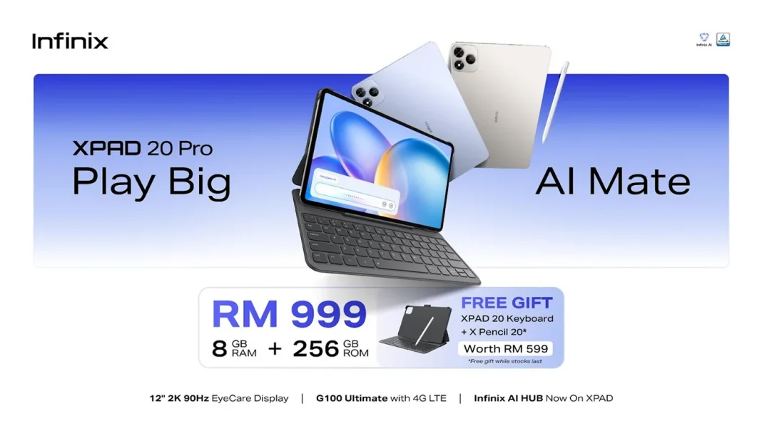 Infinix XPAD 20 Pro tablet launched Malaysia priced featured