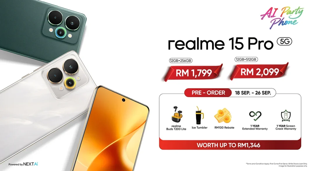 realme 15 series pre-order Malaysia price featured