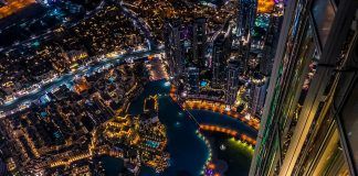 aerial photography of cityscape at nighttime