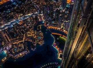 aerial photography of cityscape at nighttime