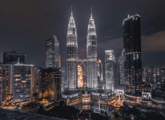 scenic view of city during evening
