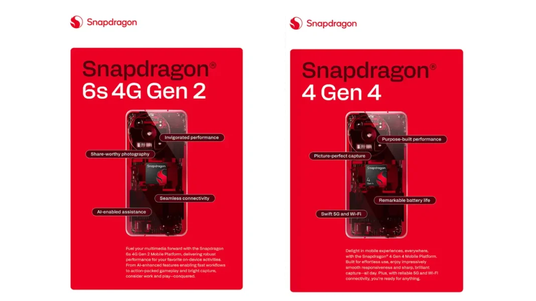 Qualcomm Snapdragon 6s Gen 4 and Snapdragon 4 Gen 4