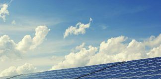 blue solar panel board