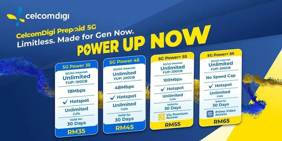 CelcomDigi rolls out new prepaid 5G Hyper and Power passes in Malaysia 2