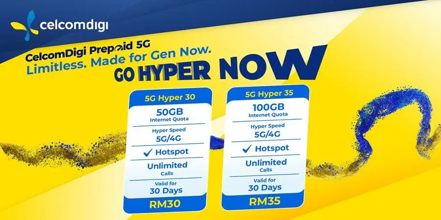 CelcomDigi rolls out new prepaid 5G Hyper and Power passes in Malaysia 1