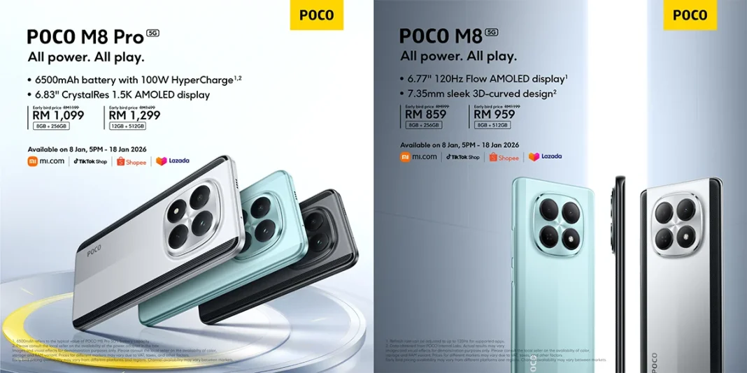 POCO M8 Series smartphone Malaysia price featured POCO M8 Series smartphone Malaysia price featured