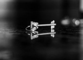 Data Encryption Technology Boosts Digital Consumer Confidence elegant black and white key reflection art