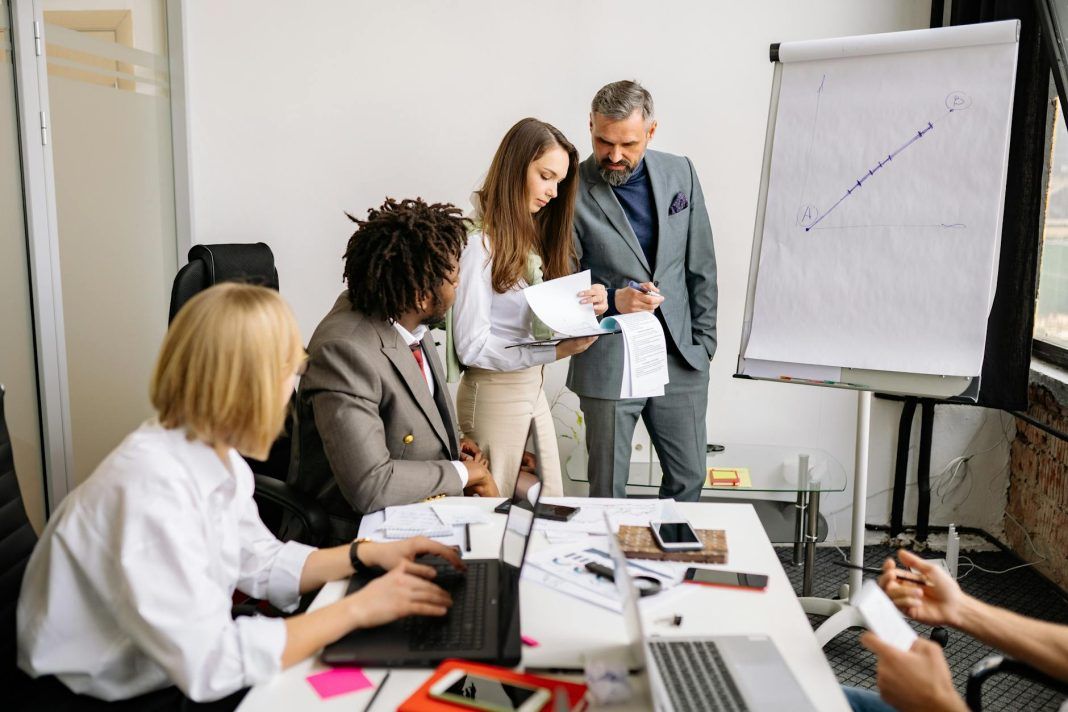 people discussing in a conference room