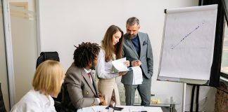 people discussing in a conference room