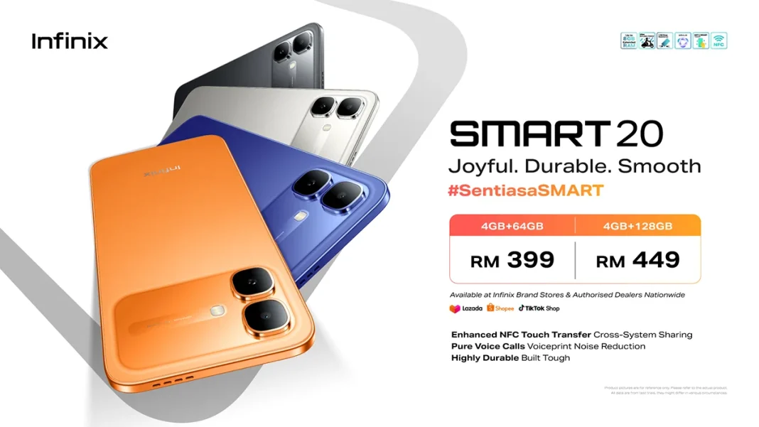 Infinix SMART 20 launched Malaysia price featured