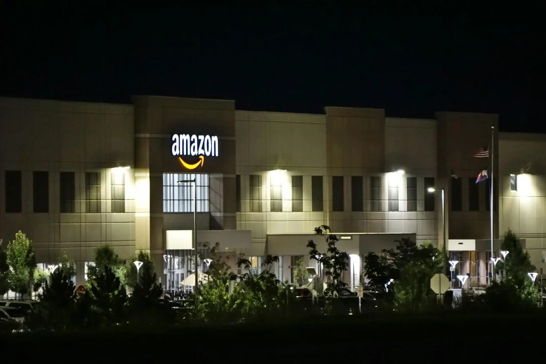 pexels-photo-12820603 amazon concrete building during night time