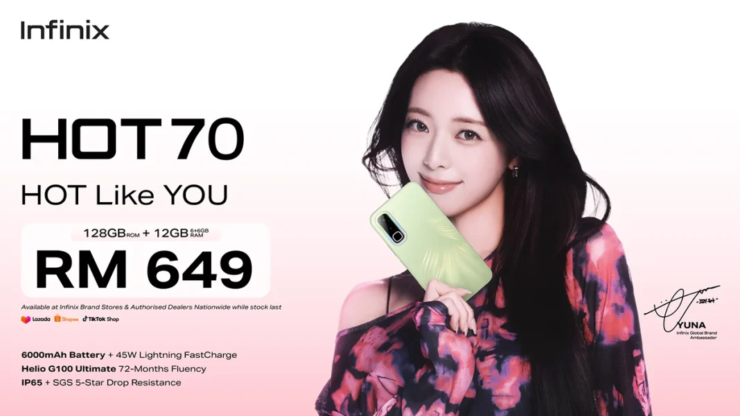 Infinix HOT 70 smartphone Malaysia price featured