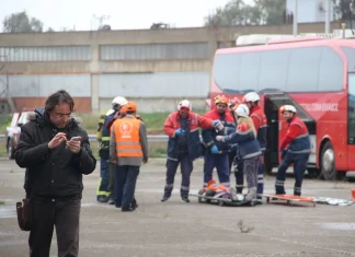 rescuers on the the street