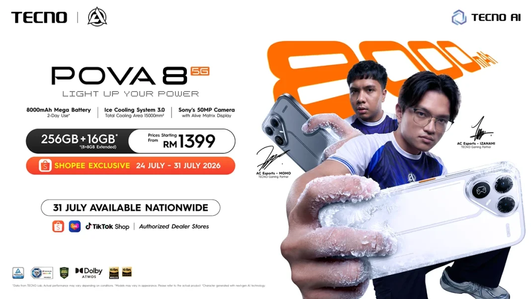 TECNO Pova 8 5G smartphone Malaysia price featured