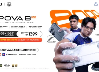 TECNO Malaysia releases all-new POVA 8 5G smartphone featuring massive 8,000mAh battery TECNO Pova 8 5G smartphone Malaysia price featured