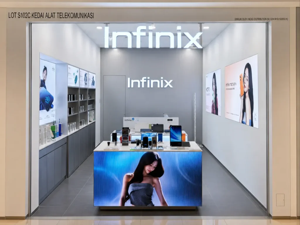 Infinix's new brand store sits in 1 Utama 1