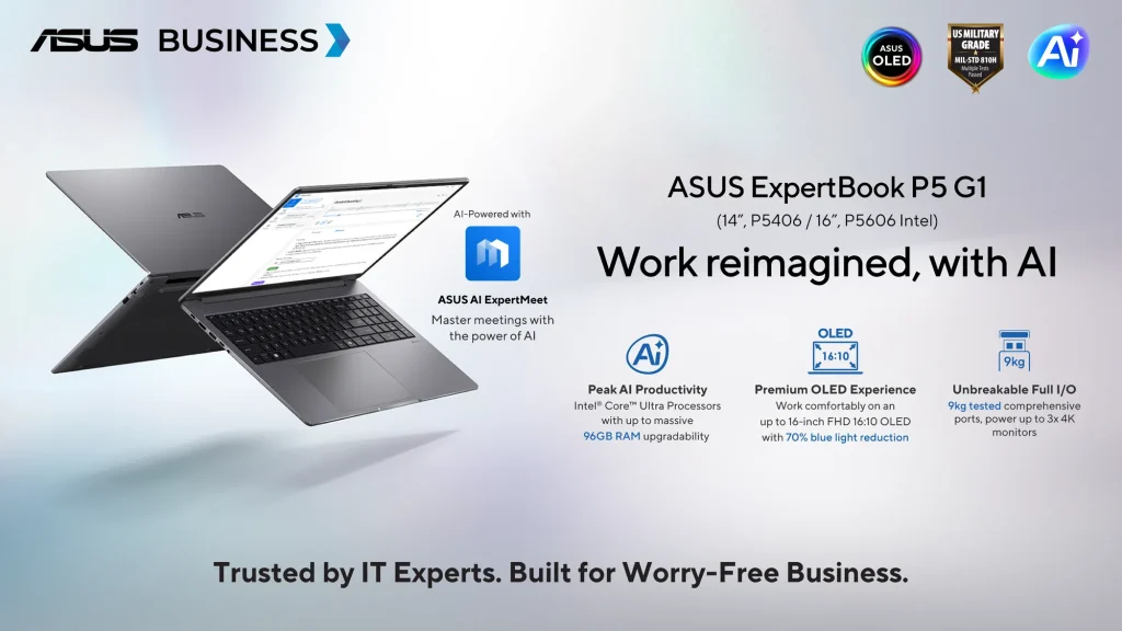 ASUS Malaysia expands ExpertBook lineup with 3 new business laptops 3