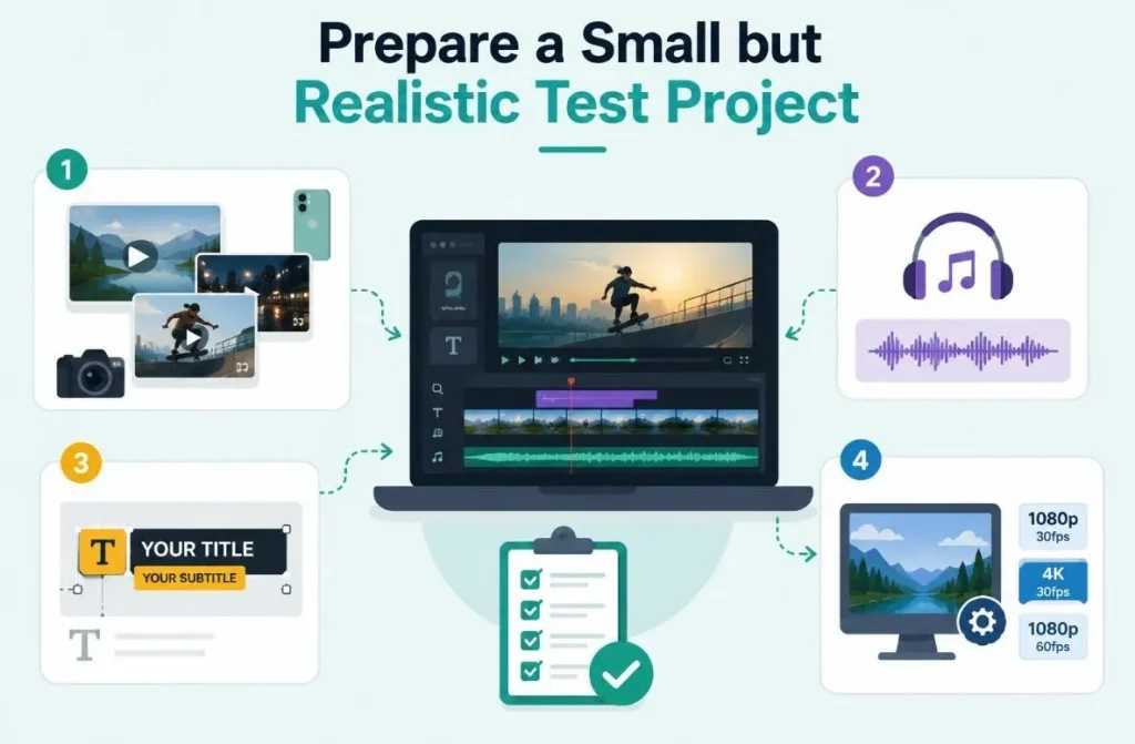 prepare a test project