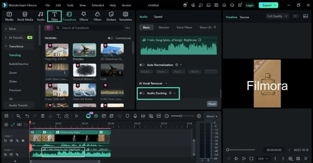 add a title and balance audio