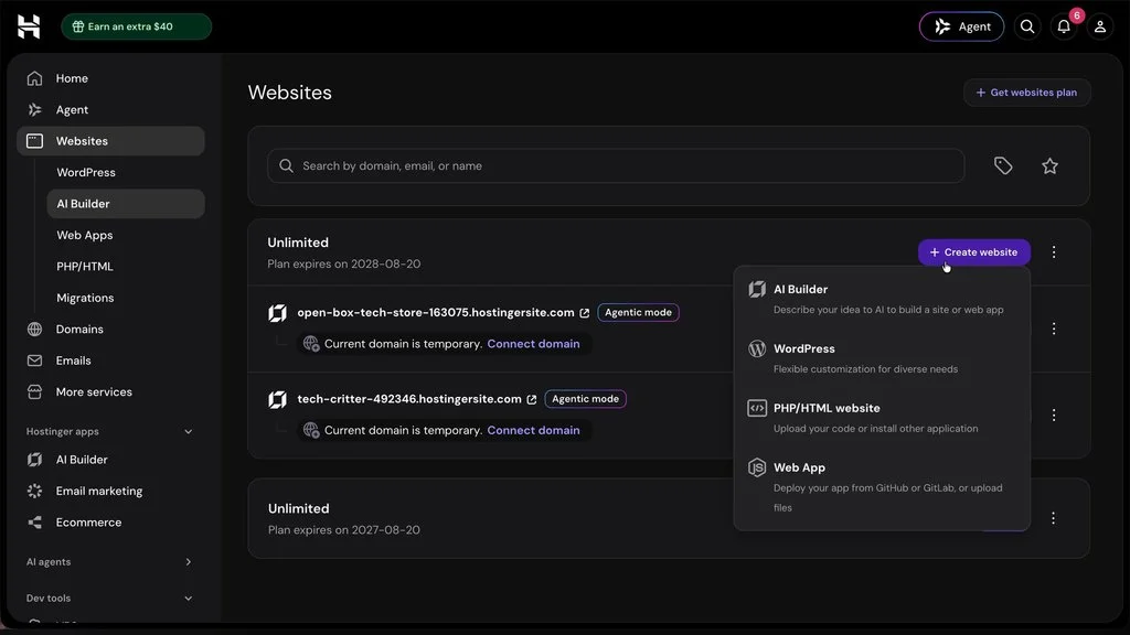 Hostinger's AI Builder is literally magic 3