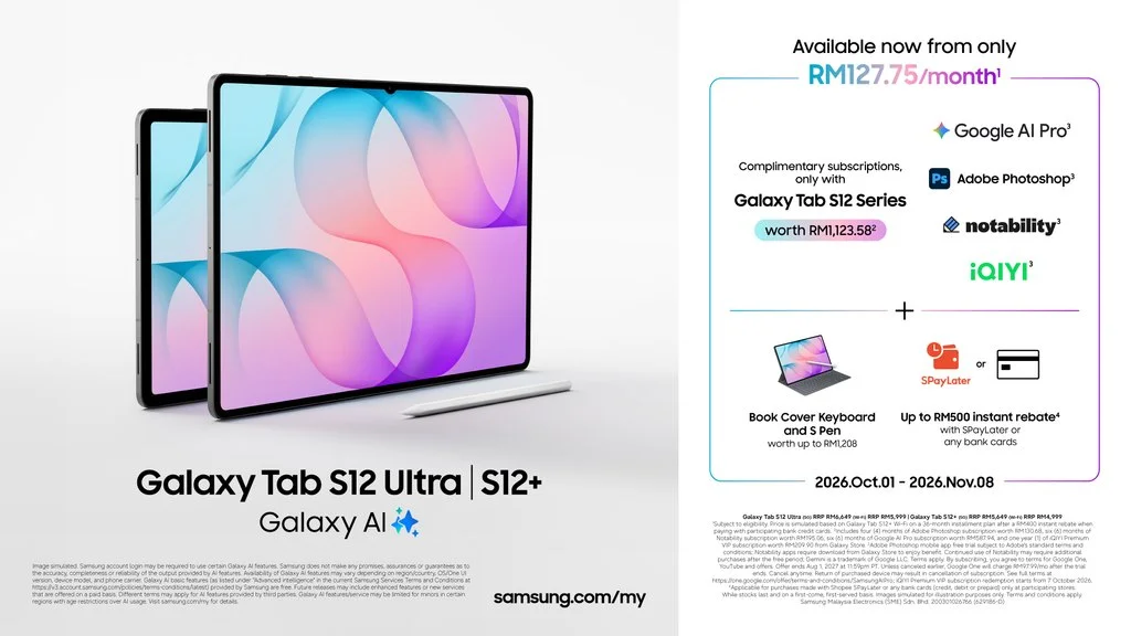 Samsung Galaxy Tab S12 series is here, starting from as low as RM3,999.20 6