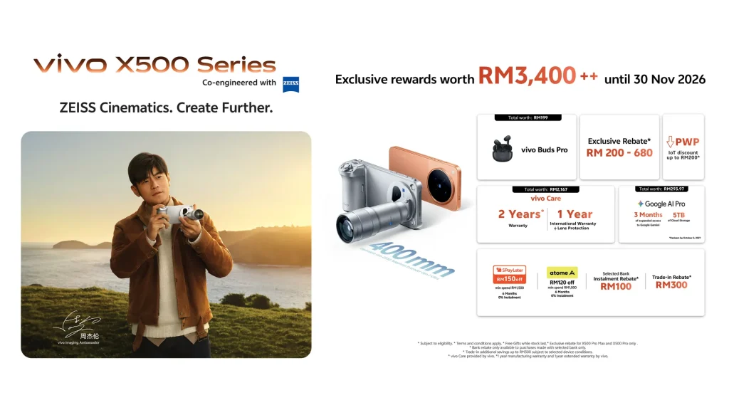 vivo X500 series to officially go on sale on November 3 with rewards more than RM3,400 ready for buyers 1