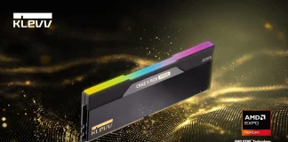 KLEVV Unveils CRAS V RGB PRIME DDR5: Black-and-Gold Overclocking Memory for AMD AM5