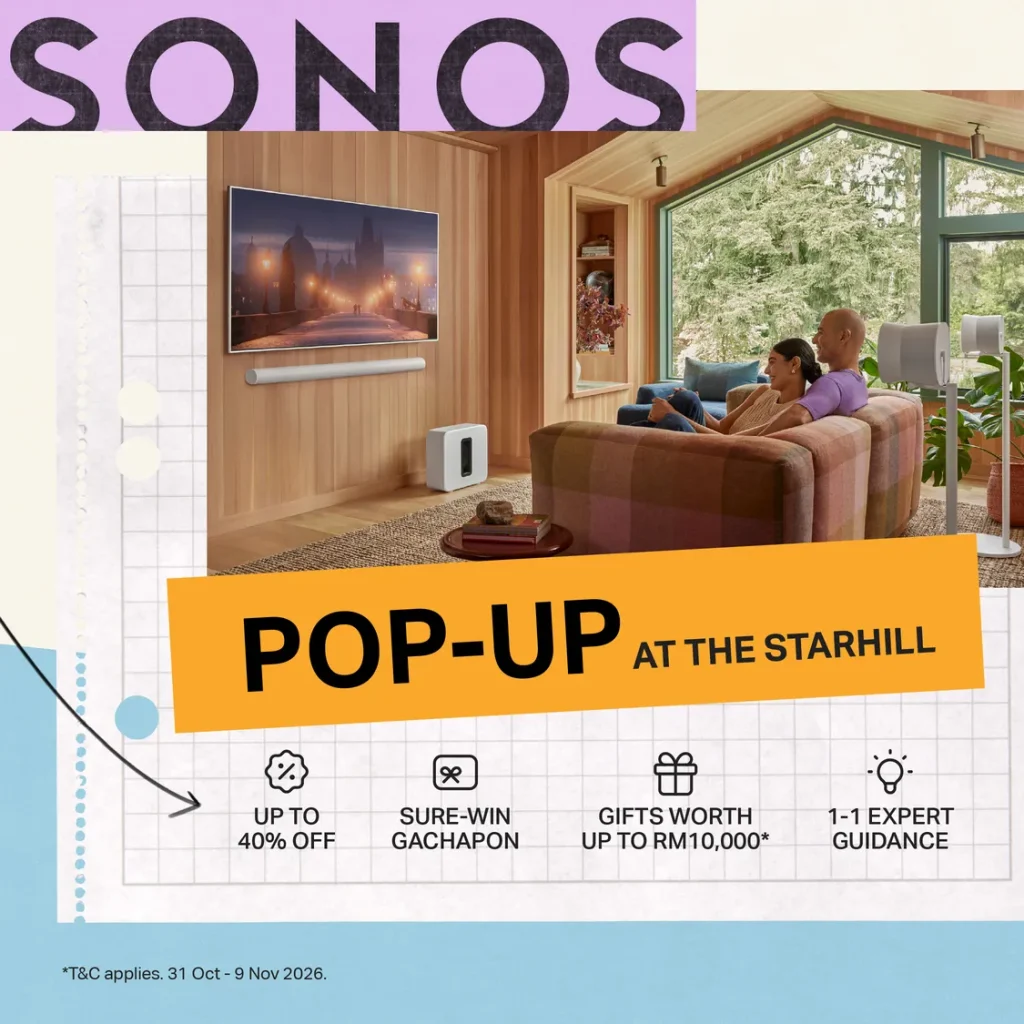 Sonos Pop-Up returns to The Starhill with up to 40% off selected products 1